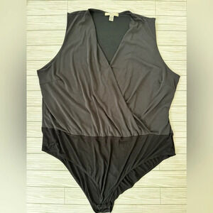 Sejour | Plus Size Super Soft Cross Front Bodysuit - Size 3X